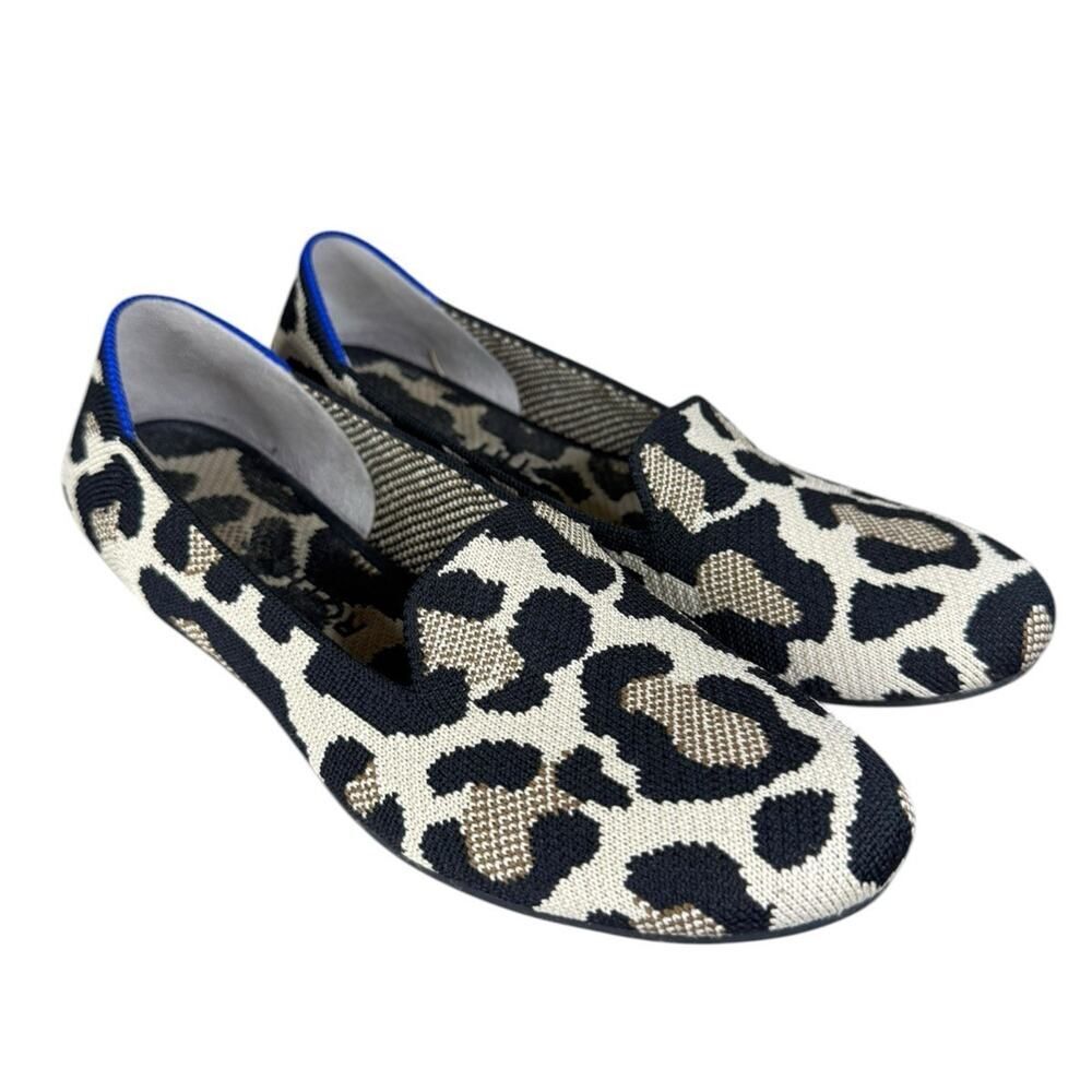 Rothy’s The Almond Loafer Leopard Desert Cat Flats Slip On US 7 runs small